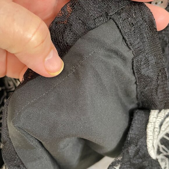 Vintage Laura Ashley Art To Wear Modern Floral Jacket Large Embroidered Lace - Picture 9 of 14